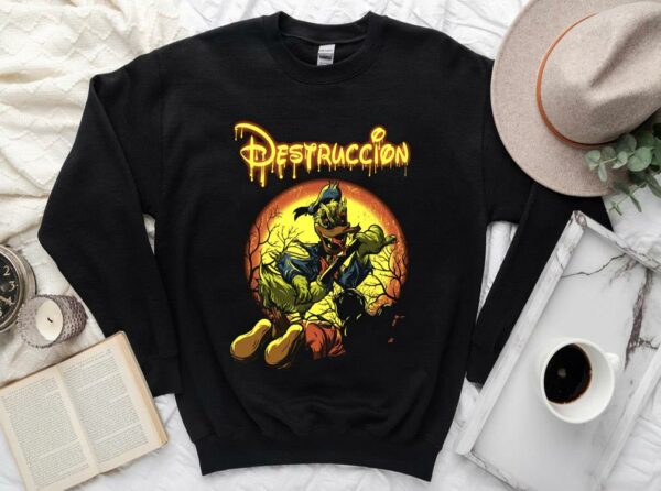 Vintage Destruccion Donald Duck Mickey Mouse Shirt, Disney Destruccion Halloween Shirt, Donald Horror Shirt