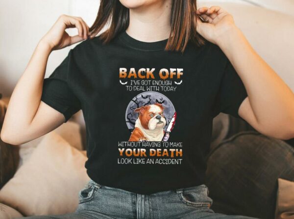 Vintage Dog Pug Michael myers Halloween Shirt, Dog Pug Back Off I've Got Enough Shirt