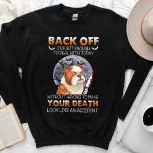 Vintage Dog Pug Michael myers Halloween Shirt, Dog Pug Back Off I've Got Enough Shirt 2