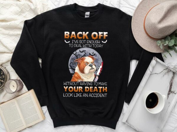 Vintage Dog Pug Michael myers Halloween Shirt, Dog Pug Back Off I've Got Enough Shirt