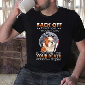 Vintage Dog Pug Michael myers Halloween Shirt, Dog Pug Back Off I've Got Enough Shirt 3