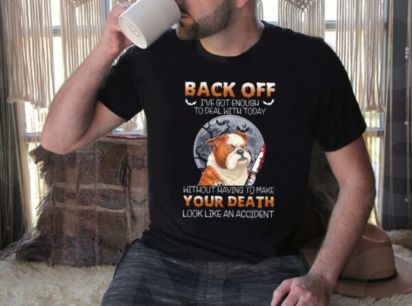 Vintage Dog Pug Michael myers Halloween Shirt, Dog Pug Back Off I've Got Enough Shirt