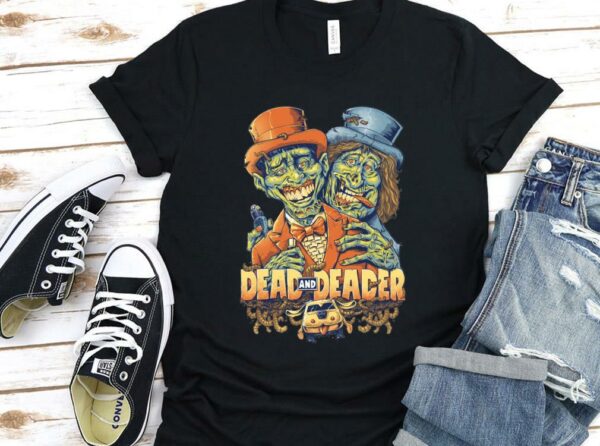 Vintage Dumb and Dumber Zombie Dead and Deader Shirt, Dumb and Dumber Shirt, Dead and Deader Shirt
