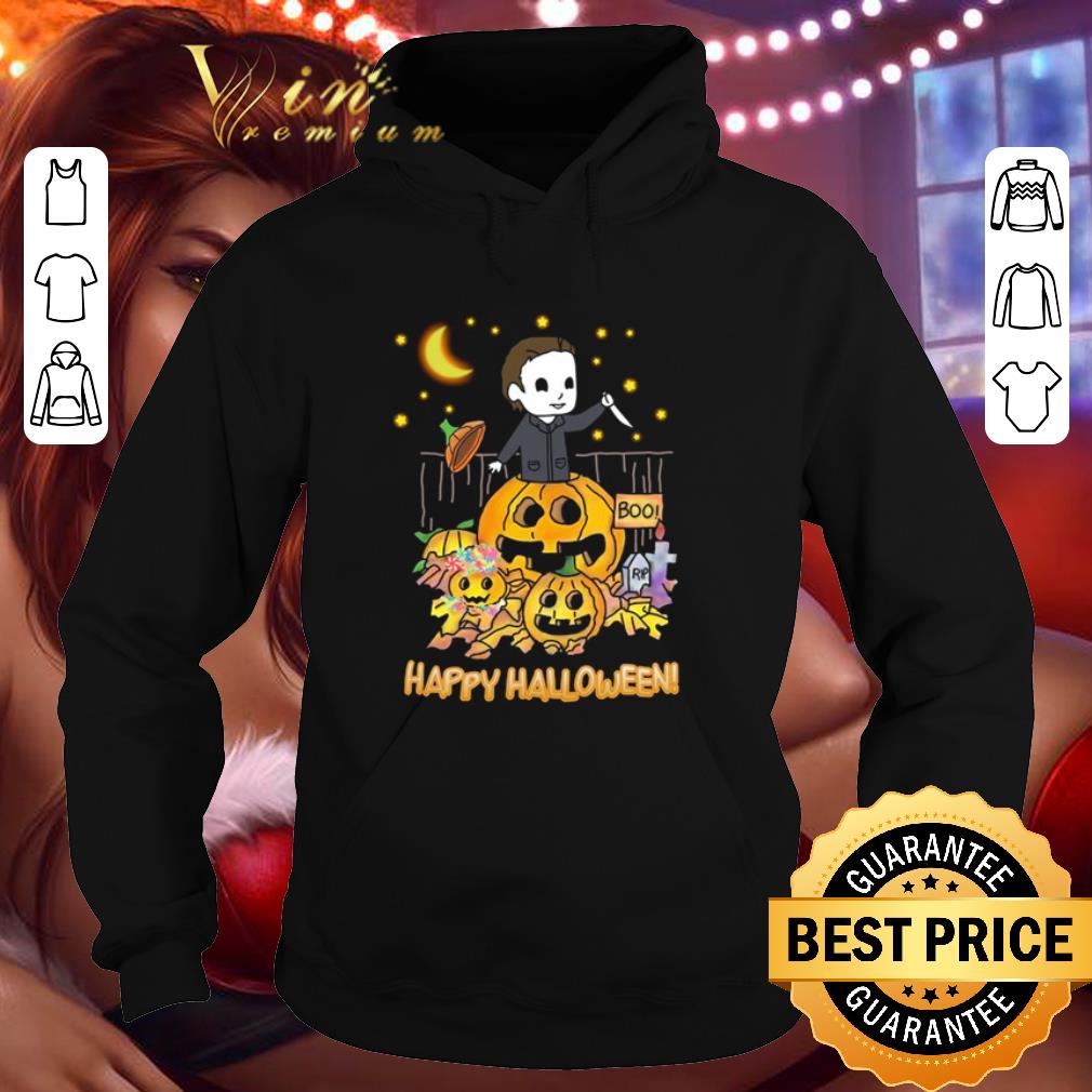 Michael Myers Chibi Boo Rip Pumpkin Happy Halloween shirt 9 Michael Myers Chibi Boo Rip Pumpkin Happy Halloween shirt
