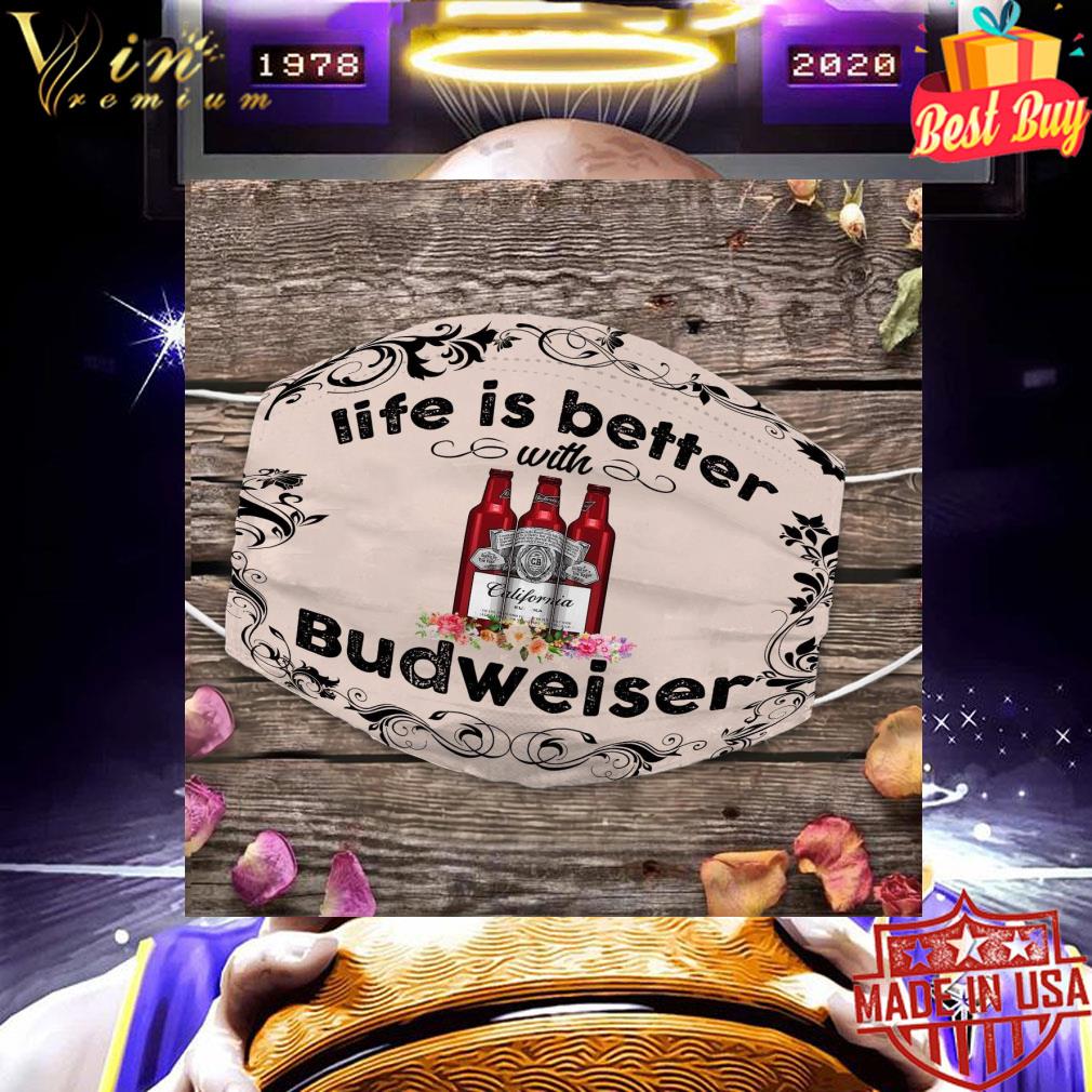 Life is better with Budweiser flower face mask 9 Life is better with Budweiser flower face mask