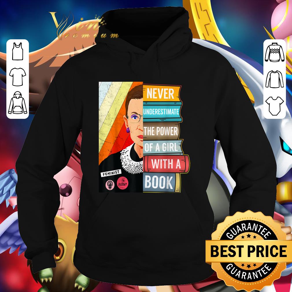 Awesome Never Underestimate Power of A Girl With Book RBG RIP shirt 9 Awesome Never Underestimate Power of A Girl With Book RBG RIP shirt
