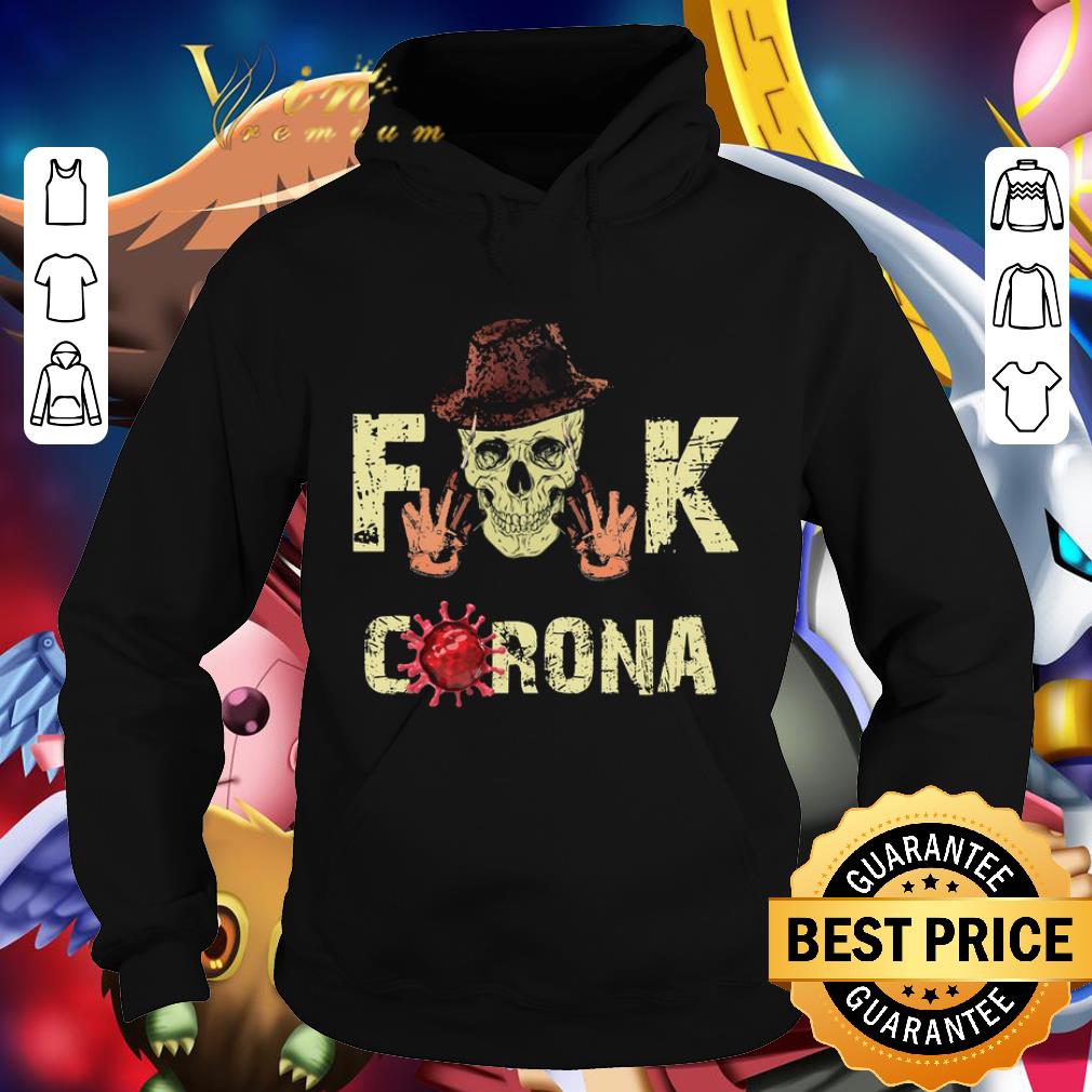 Awesome Skull Freddy Krueger Fuck Coronavirus shirt 9 Awesome Skull Freddy Krueger Fuck Coronavirus shirt