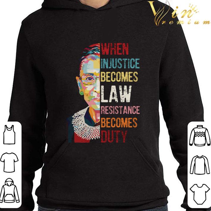 RIP Ruth Bader Ginsburg when injustice becomes law resistance becomes duty shirt 9 RIP Ruth Bader Ginsburg when injustice becomes law resistance becomes duty shirt
