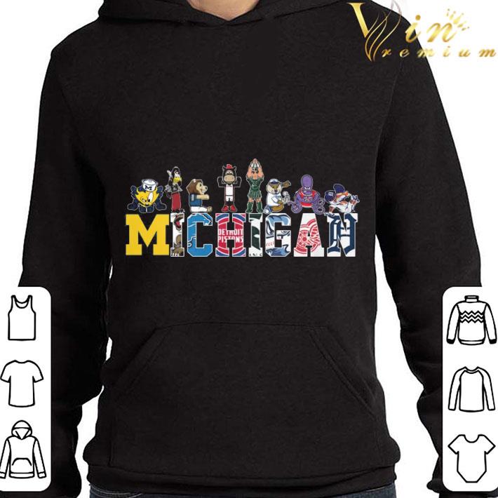 Mascot Michigan sports team Michigan Wolverines Detroit Lions shirt 9 Mascot Michigan sports team Michigan Wolverines Detroit Lions shirt
