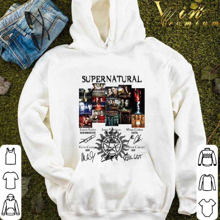 Supernatural 15 season movie signatures shirt 9 Supernatural 15 season movie signatures shirt