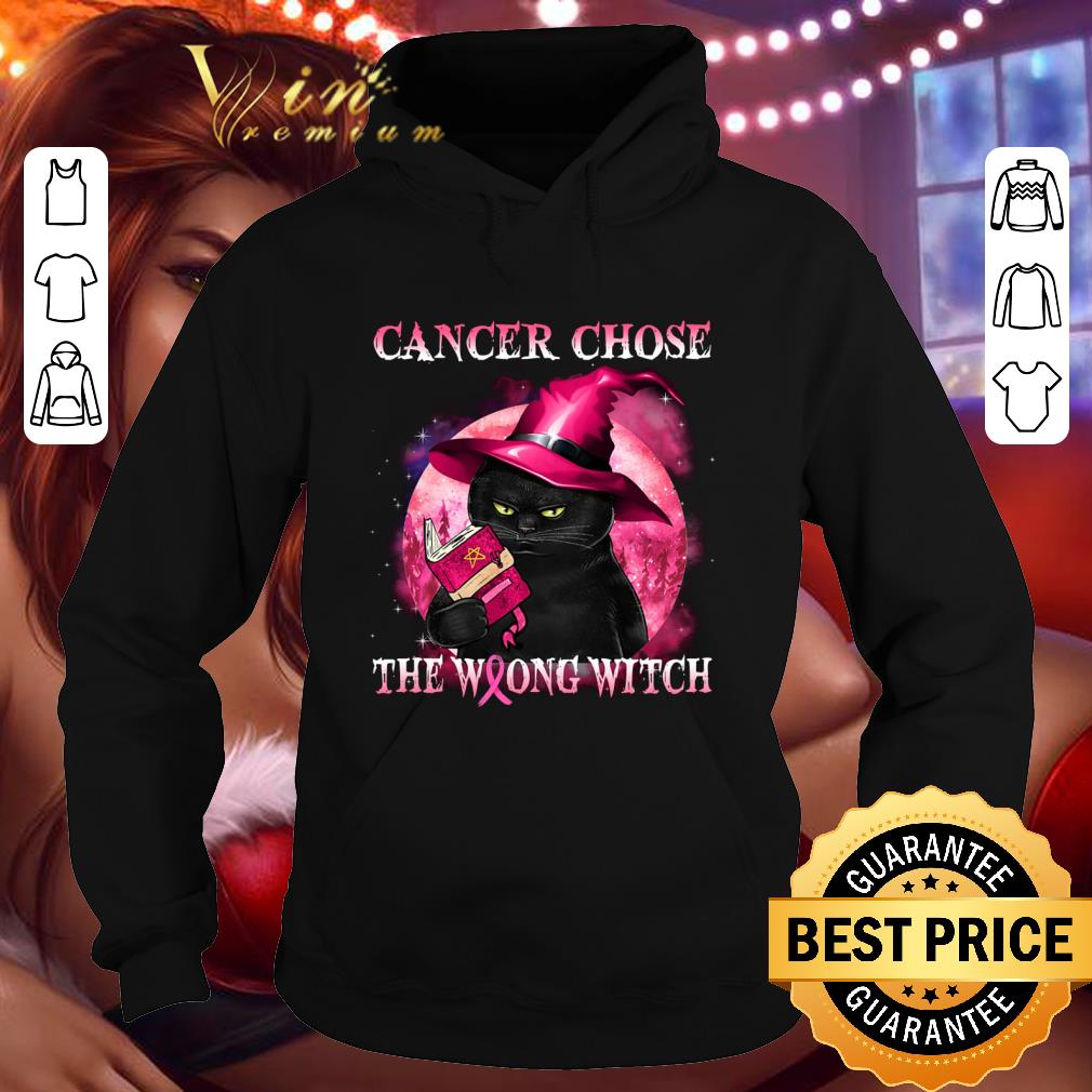 Awesome Black cat Breast Cancer chose the wrong witch shirt 9 Awesome Black cat Breast Cancer chose the wrong witch shirt