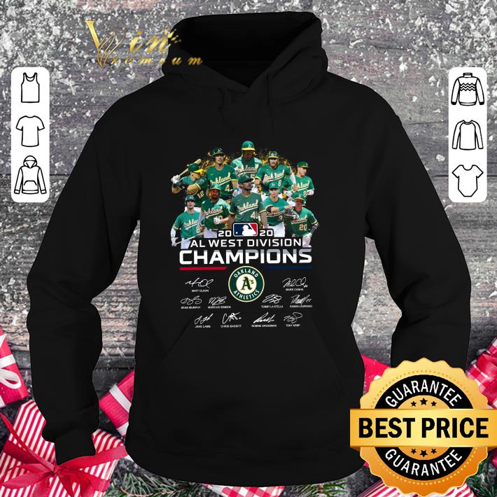 Awesome 2020 Al West Division Champions Oakland Athletics team signature shirt 9 Awesome 2020 Al West Division Champions Oakland Athletics team signature shirt