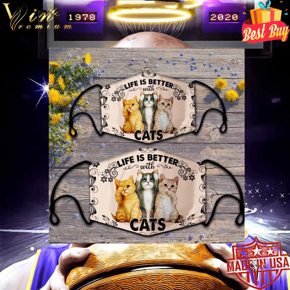 Life is better with cats face mask 9 Life is better with cats face mask