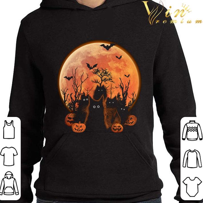 Black cats and pumpkins under moon halloween shirt 9 Black cats and pumpkins under moon halloween shirt