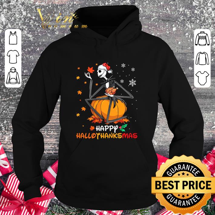 Santa Jack Skellington Happy Hallothanksmas Halloween shirt 9 Santa Jack Skellington Happy Hallothanksmas Halloween shirt