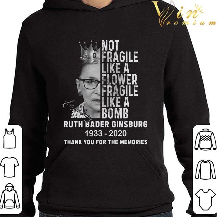 RIP Ruth Bader Ginsburg signed 1933-2020 not fragile like a flower shirt 9 RIP Ruth Bader Ginsburg signed 1933-2020 not fragile like a flower shirt
