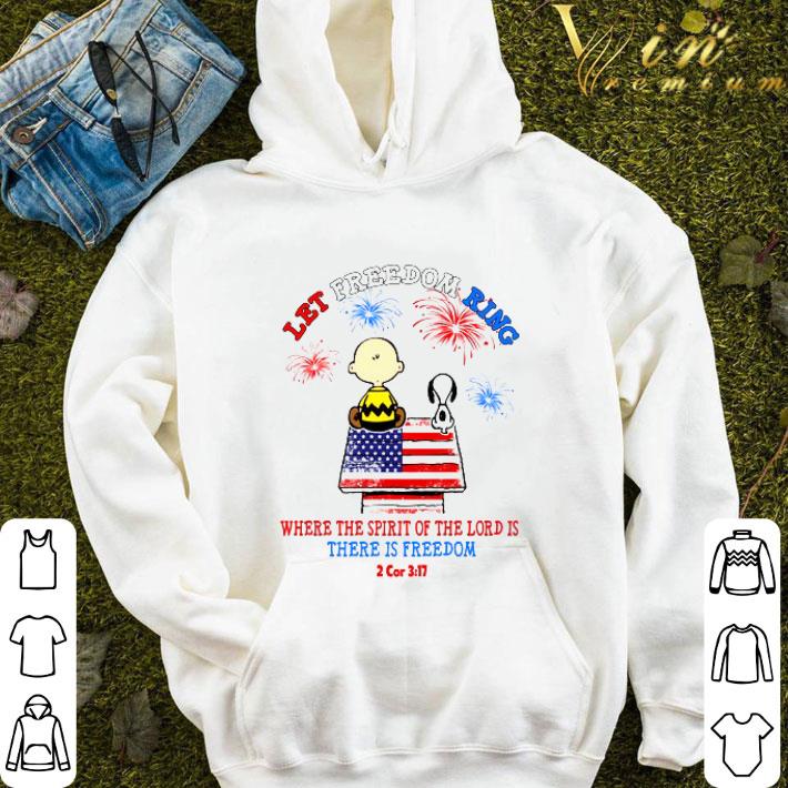Charlie Brown Snoopy let freedom ring where the spirit of the lord shirt 9 Charlie Brown Snoopy let freedom ring where the spirit of the lord shirt