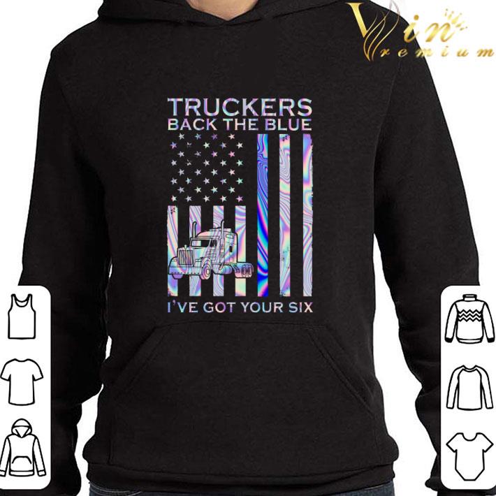 Truckers back the blue i've got your six American flag retro shirt 9 Truckers back the blue i've got your six American flag retro shirt