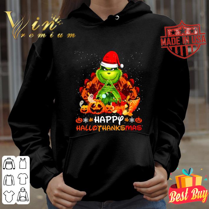 Official Santa Grinch happy Hallothanksmas pumpkins shirt 9 Official Santa Grinch happy Hallothanksmas pumpkins shirt