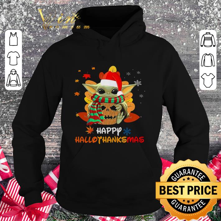 Hot Baby Yoda Wearing santa hat happy hallothanksmas shirt 9 Hot Baby Yoda Wearing santa hat happy hallothanksmas shirt