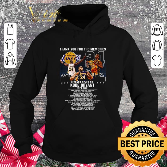 Awesome Thank You For The Memories Lakers 24 Legends Never Die Kobe Bryant shirt 9 Awesome Thank You For The Memories Lakers 24 Legends Never Die Kobe Bryant shirt
