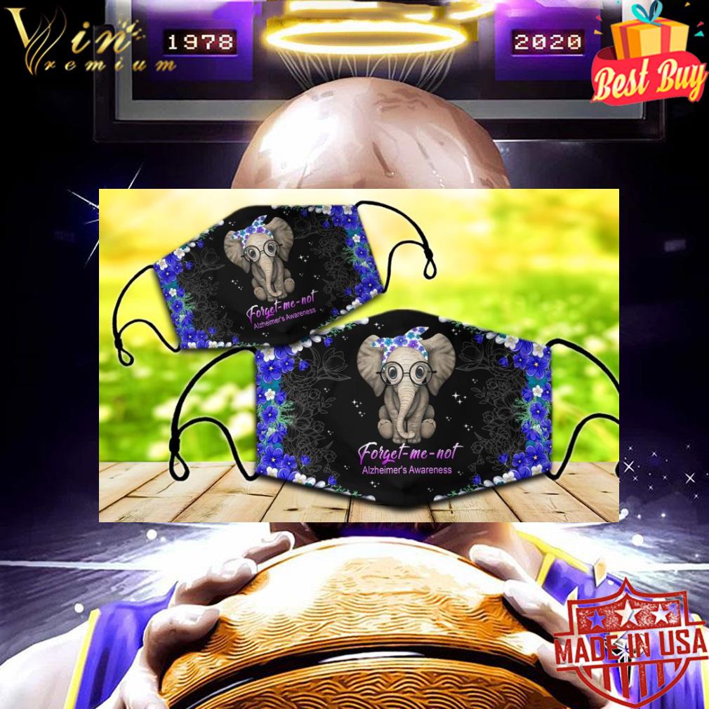 Elephant forget me not Alzheimer's Awareness Face Mask 9 Elephant forget me not Alzheimer's Awareness Face Mask