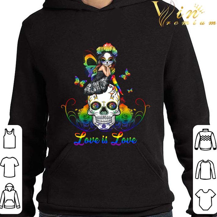 Tattoo Girl Sugar Skull Love is love LGBT shirt 9 Tattoo Girl Sugar Skull Love is love LGBT shirt