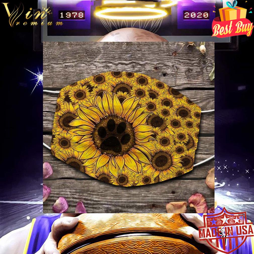 Paw dog sunflowers face mask 9 Paw dog sunflowers face mask