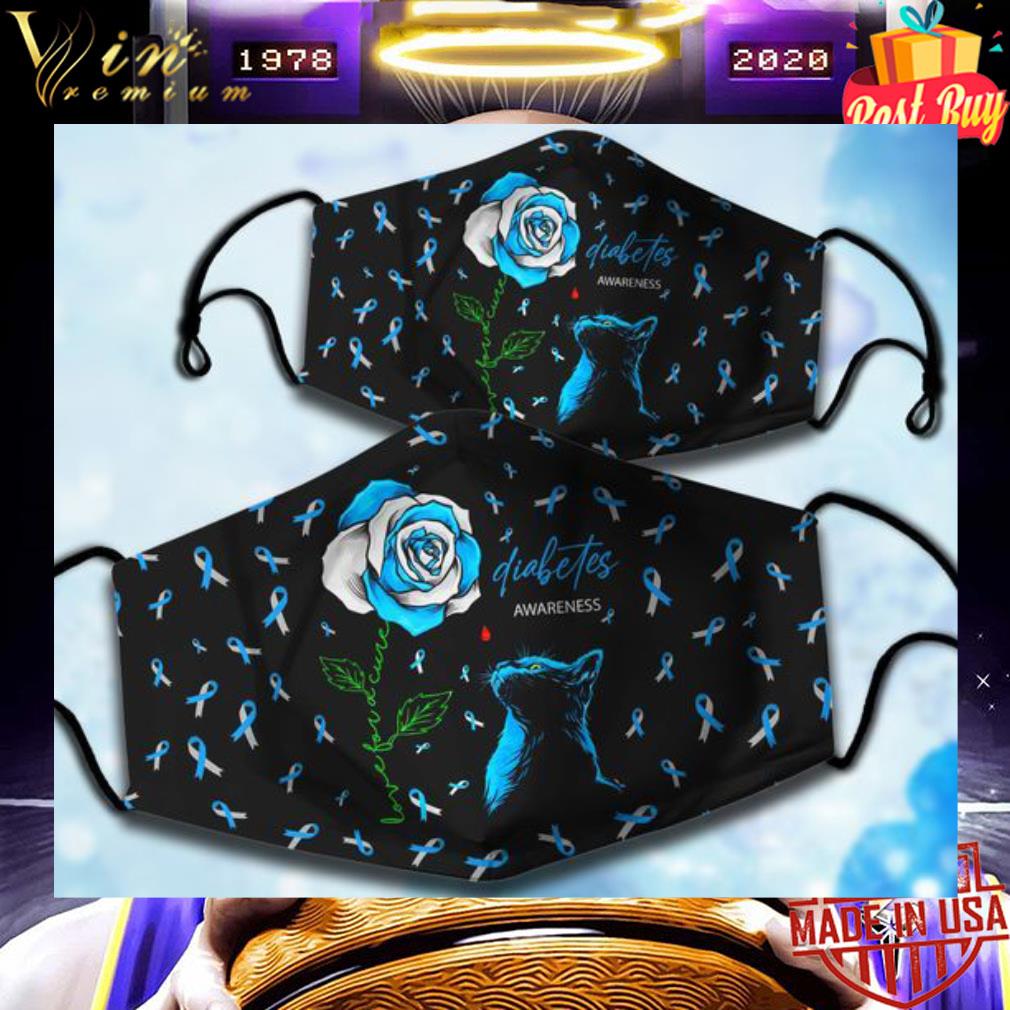 Cat love for a cure Diabetes Awareness face mask 9 Cat love for a cure Diabetes Awareness face mask