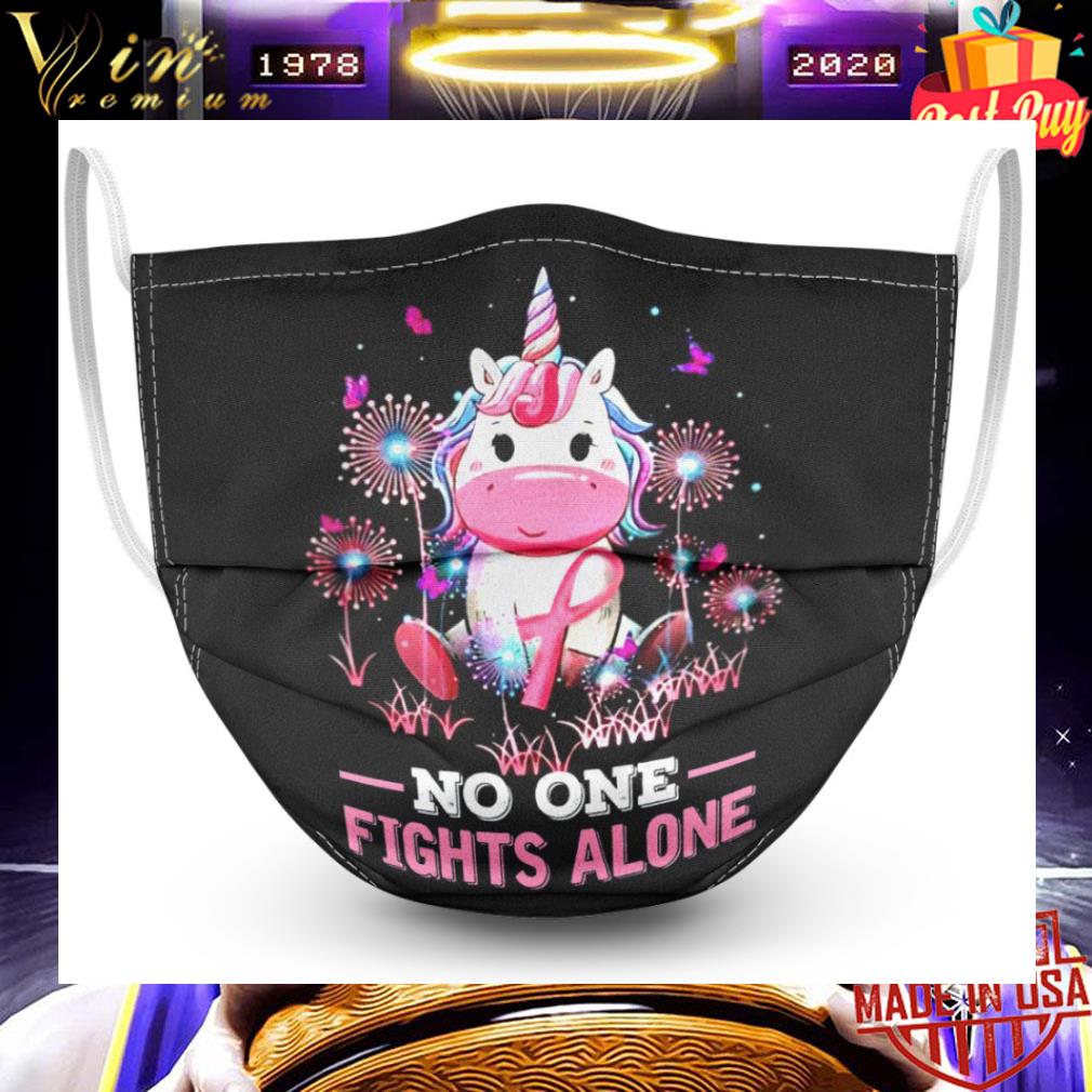 Unicorn hug Breast Cancer no one fights alone face mask 9 Unicorn hug Breast Cancer no one fights alone face mask