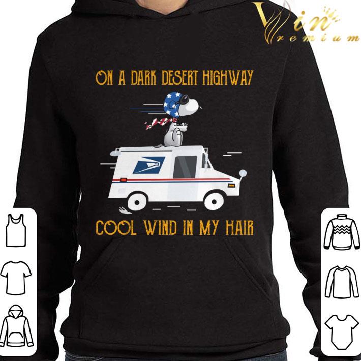Snoopy USPS truck on a dark desert highway cool wind in my hair shirt 9 Snoopy USPS truck on a dark desert highway cool wind in my hair shirt
