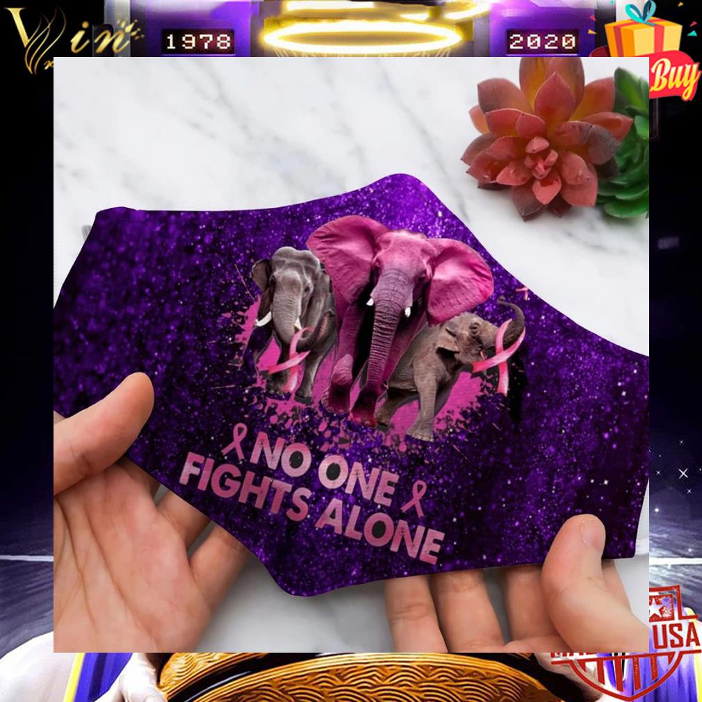 Breast Cancer Elephants No One Fights Alone Face Mask 9 Breast Cancer Elephants No One Fights Alone Face Mask