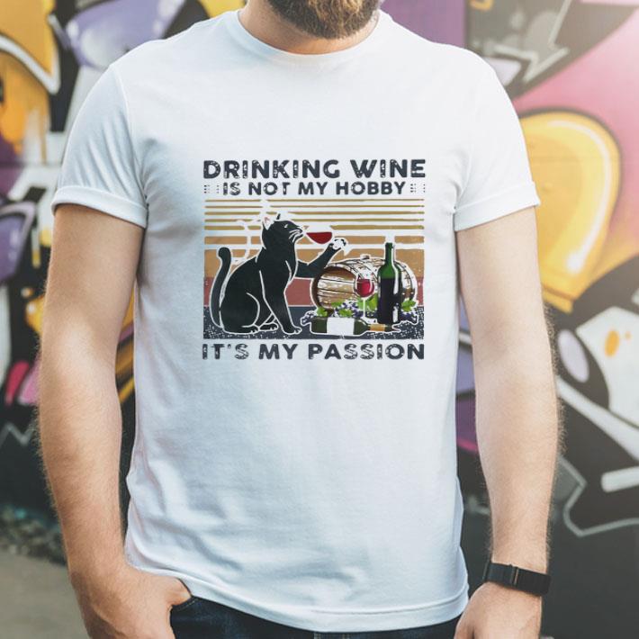 cat wine shirt