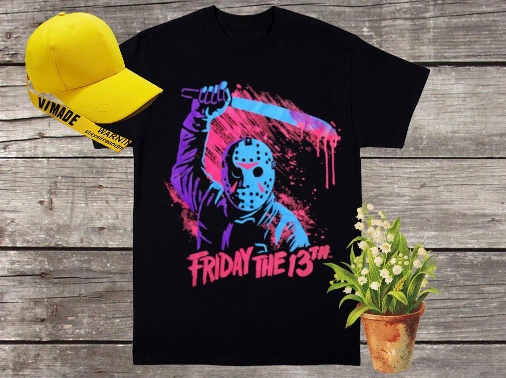 Friday The 13th Jason Voorhees Neon Swinging Machete T-shirt