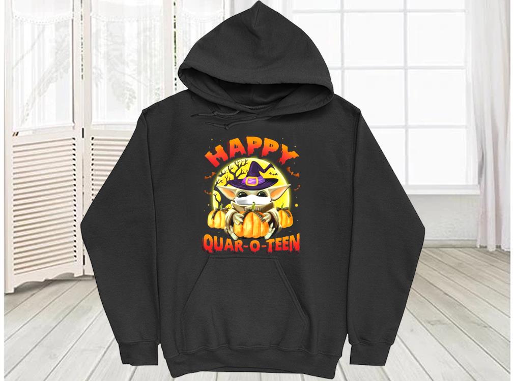 Happy Quar-o-teen Halloween Shirt, Baby Yoda Halloween Sweatshirt, Hoodies