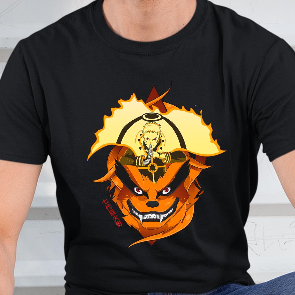 Naruto and Kurama Nine Tail Fox Inspired Unisex Mens Womens Lightweight Shirt, Hoodies