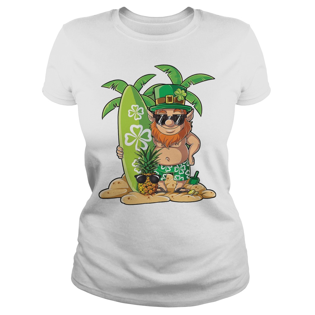 Leprechaun Hawaiian Surfing St Patricks Day Hawaii Shirt ...