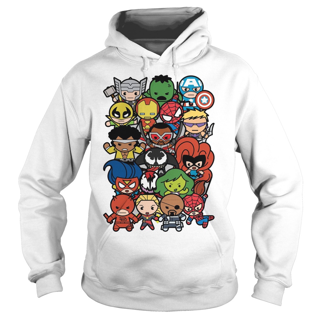 Marvel Heroes And Villains Team Kawaii Graphic Shirt 2 Marvel Heroes And Villains Team Kawaii Graphic Hoodie
