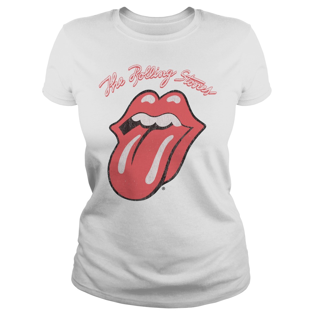 Mens The Rolling Stones Script Tongue Logo Shirt 7 Mens The Rolling Stones Script Tongue Logo Ladies