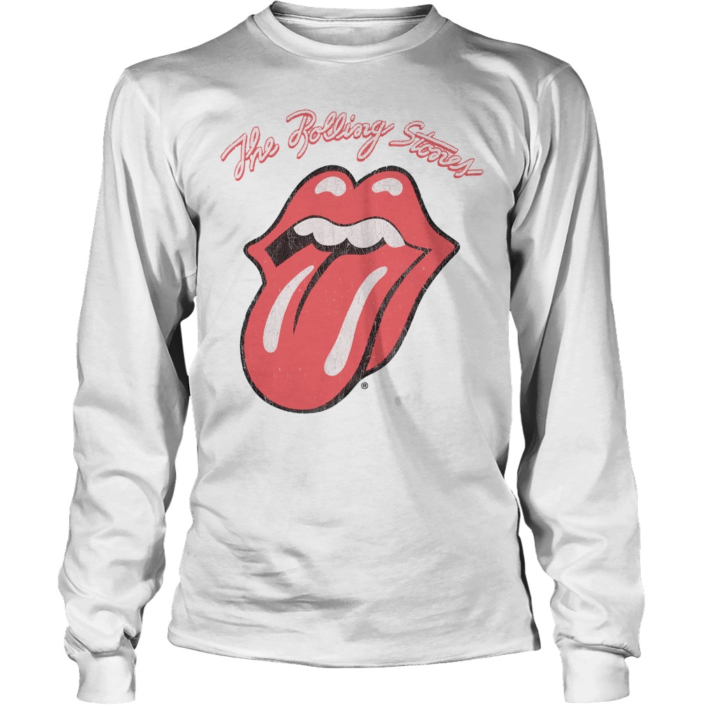 Mens The Rolling Stones Script Tongue Logo Shirt 4 Mens The Rolling Stones Script Tongue Logo Longsleeve