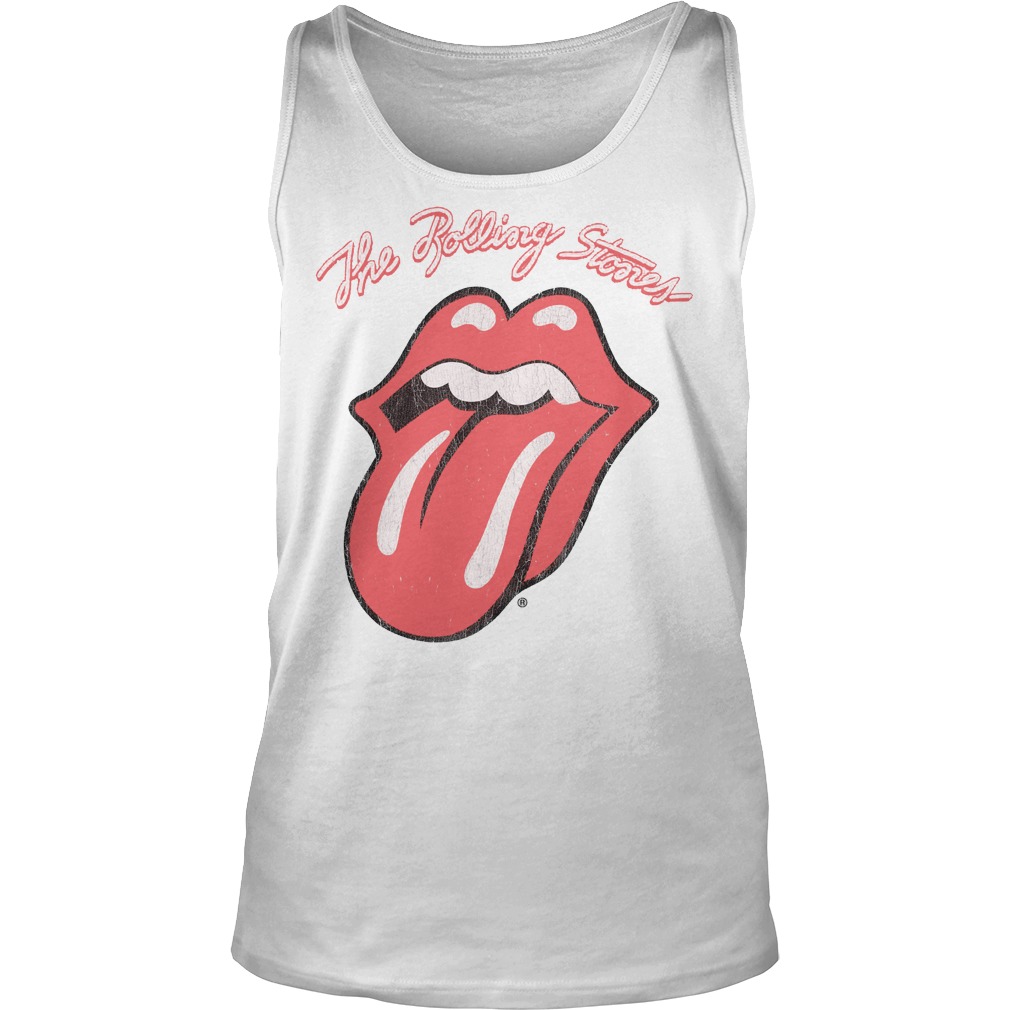 Mens The Rolling Stones Script Tongue Logo Shirt 6 Mens The Rolling Stones Script Tongue Logo Tanktop