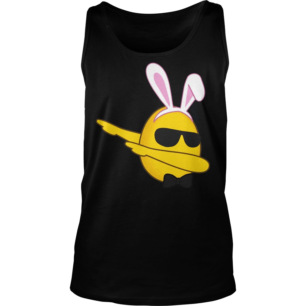 Funny Dabbing Emoji Bunny Easter Shirt 7 Funny Easter Egg Faces Emoji Tank Top
