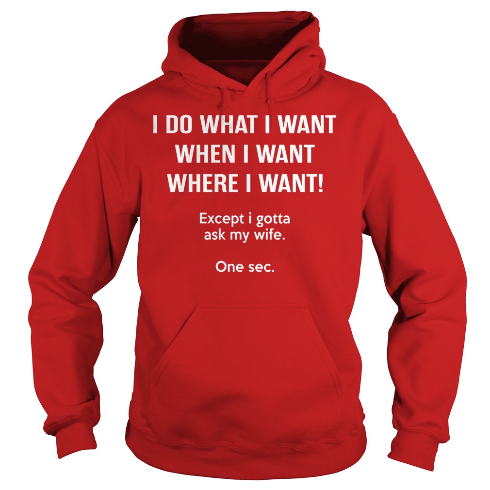 I Do What I Want When I Want Except I Gotta Ask My Wife Shirt 2 I Do What I Want When I Want Except I Gotta Ask My Wife Hoodie