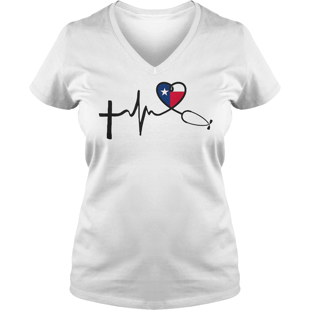 Heartbeat Faith Hope Love Texas V Neck