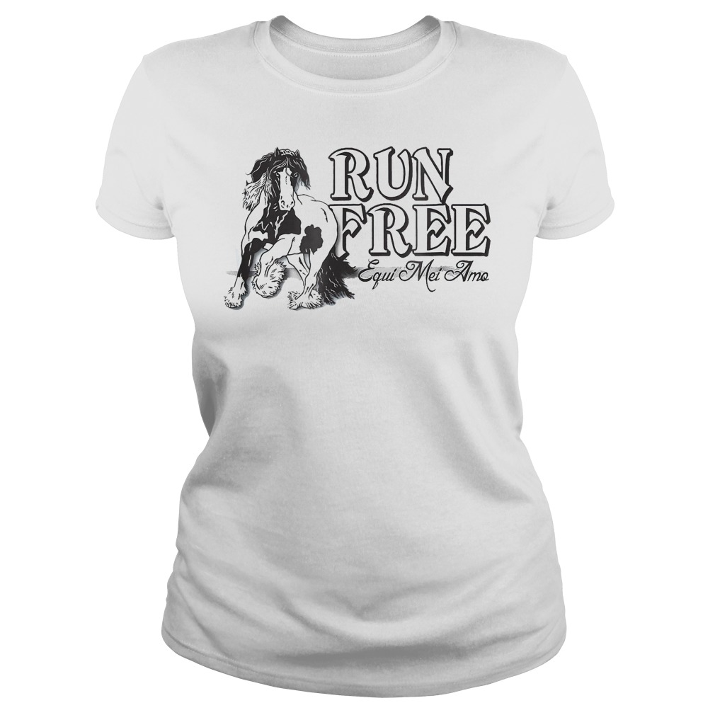Horse Run Free Equi Mei Amo T-Shirt 7 Horse Run Free Equi Mei Amo Ladies