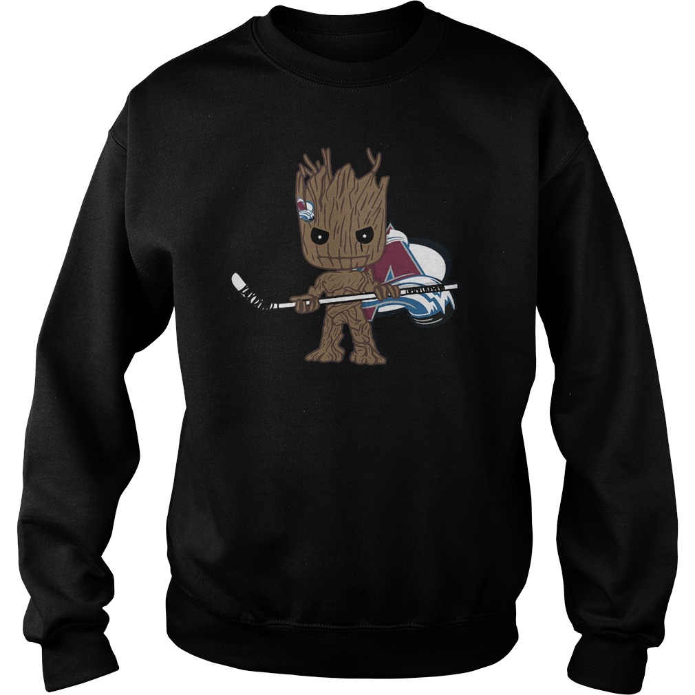 Baby Groot I Am Ice Hockey Player Team Colorado Avalanch T-Shirt 4 Baby Groot I Am Ice Hockey Player Team Colorado Avalanch T-Shirt Sweat Shirt