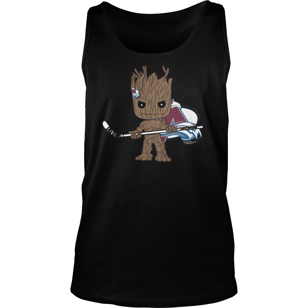 Baby Groot I Am Ice Hockey Player Team Colorado Avalanch T-Shirt 5 Baby Groot I Am Ice Hockey Player Team Colorado Avalanch T-Shirt Unisex Tank Top