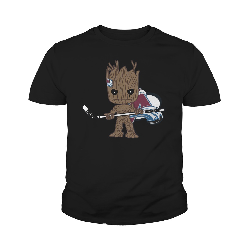 Baby Groot I Am Ice Hockey Player Team Colorado Avalanch T-Shirt 9 Baby Groot I Am Ice Hockey Player Team Colorado Avalanch T-Shirt Youth Tee