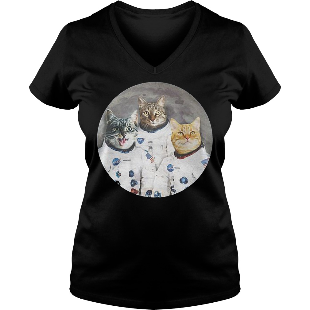 Catstronauts-Cat Astronauts T-Shirt 10 Catstronauts-Cat Astronauts T-Shirt Ladies V-Neck
