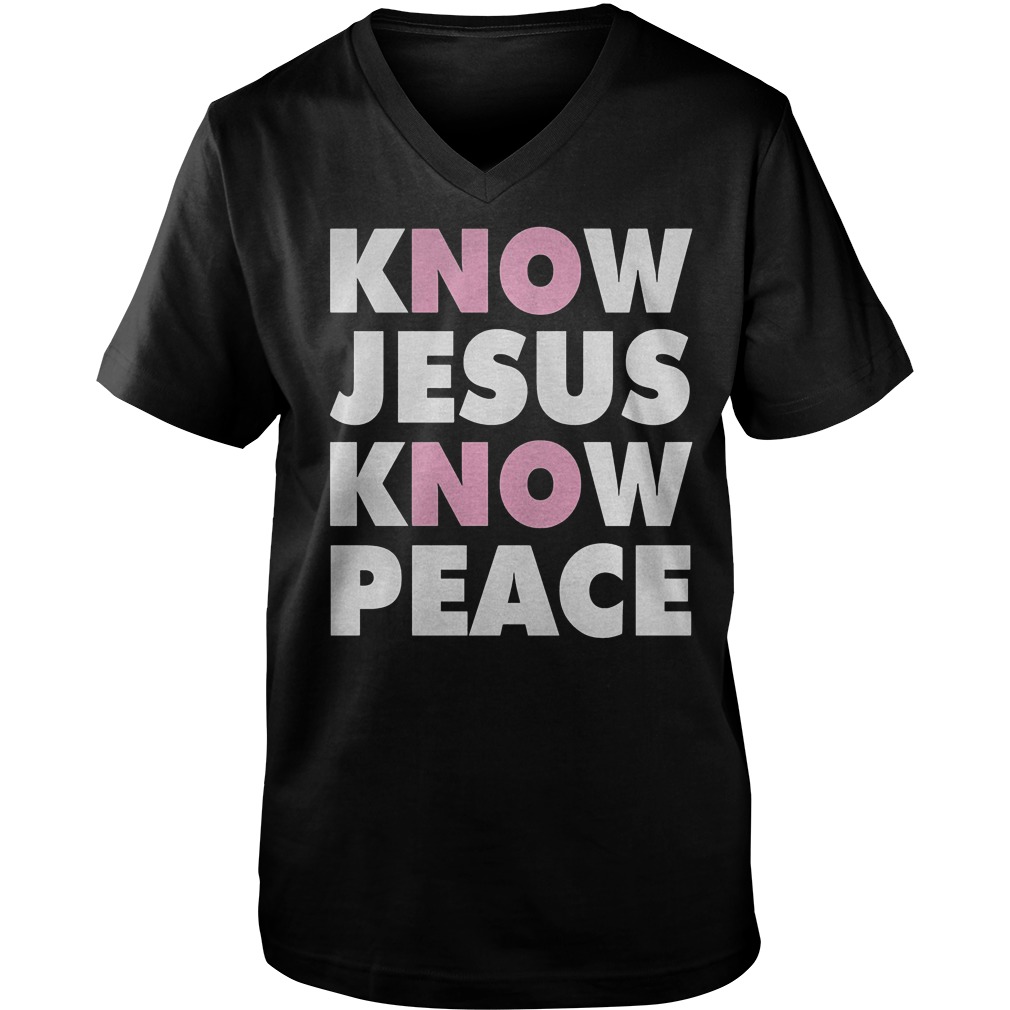 Know Jesus Know Peace T-Shirt 6 Know Jesus Know Peace T-Shirt Guys V-Neck
